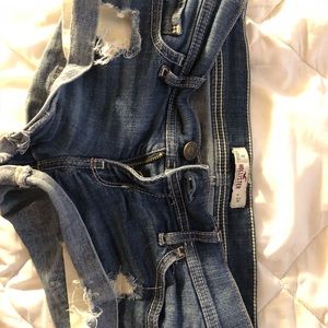 Hollister blue jean shorts